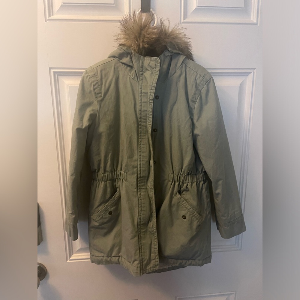 Green winter coat